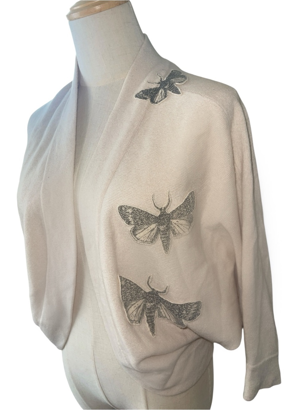 Rare Vintage Artisan Moth Cocoon Cardigan Sweater.